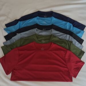 Men's Short Sleeve T-Shirt Set - Red, Green, Blue, Gray